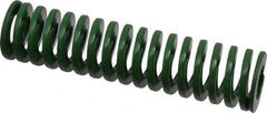 Dayton Lamina - 1" Hole Diam, 1/2" Rod Diam, 4" Free Length, Green Die Spring - 12.1 Lb Max Deflection, 1.61" Max Deflection, Light Duty, Chromium Vanadium Steel - Exact Tooling