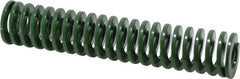 Dayton Lamina - 1" Hole Diam, 1/2" Rod Diam, 5" Free Length, Green Die Spring - 9.6 Lb Max Deflection, 2" Max Deflection, Light Duty, Chromium Vanadium Steel - Exact Tooling
