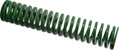 Dayton Lamina - 1-1/4" Hole Diam, 5/8" Rod Diam, 6" Free Length, Green Die Spring - 12.3 Lb Max Deflection, 2.39" Max Deflection, Light Duty, Chromium Vanadium Steel - Exact Tooling