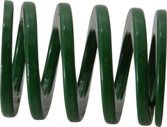 Dayton Lamina - 1-1/2" Hole Diam, 3/4" Rod Diam, 2" Free Length, Green Die Spring - 60.3 Lb Max Deflection, 0.8" Max Deflection, Light Duty, Chromium Vanadium Steel - Exact Tooling