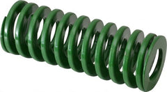 Dayton Lamina - 1-1/2" Hole Diam, 3/4" Rod Diam, 4" Free Length, Green Die Spring - 27.3 Lb Max Deflection, 1.61" Max Deflection, Light Duty, Chromium Vanadium Steel - Exact Tooling