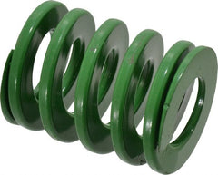 Dayton Lamina - 2" Hole Diam, 1" Rod Diam, 2-1/2" Free Length, Green Die Spring - 89.9 Lb Max Deflection, 1.01" Max Deflection, Light Duty, Chromium Vanadium Steel - Exact Tooling