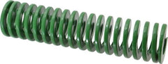 Dayton Lamina - 2" Hole Diam, 1" Rod Diam, 8" Free Length, Green Die Spring - 23.8 Lb Max Deflection, 3.2" Max Deflection, Light Duty, Chromium Vanadium Steel - Exact Tooling
