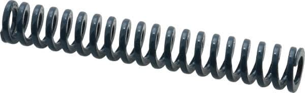 Dayton Lamina - 5/8" Hole Diam, 11/32" Rod Diam, 4" Free Length, Blue Die Spring - 7.6 Lb Max Deflection, 1.51" Max Deflection, Medium Duty, Chromium Vanadium Steel - Exact Tooling