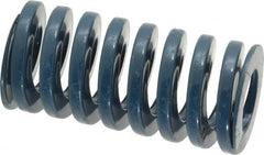 Dayton Lamina - 1" Hole Diam, 1/2" Rod Diam, 2" Free Length, Blue Die Spring - 41 Lb Max Deflection, 0.75" Max Deflection, Medium Duty, Chromium Vanadium Steel - Exact Tooling