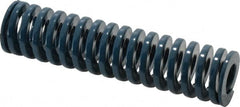 Dayton Lamina - 1" Hole Diam, 1/2" Rod Diam, 4" Free Length, Blue Die Spring - 18.8 Lb Max Deflection, 1.51" Max Deflection, Medium Duty, Chromium Vanadium Steel - Exact Tooling