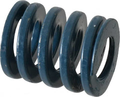 Dayton Lamina - 1-1/4" Hole Diam, 5/8" Rod Diam, 1-1/2" Free Length, Blue Die Spring - 94.8 Lb Max Deflection, 0.56" Max Deflection, Medium Duty, Chromium Vanadium Steel - Exact Tooling
