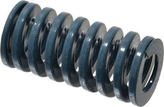 Dayton Lamina - 1-1/4" Hole Diam, 5/8" Rod Diam, 2-1/2" Free Length, Blue Die Spring - 50.1 Lb Max Deflection, 0.94" Max Deflection, Medium Duty, Chromium Vanadium Steel - Exact Tooling