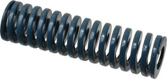 Dayton Lamina - 1-1/4" Hole Diam, 5/8" Rod Diam, 4-1/2" Free Length, Blue Die Spring - 26.3 Lb Max Deflection, 1.7" Max Deflection, Medium Duty, Chromium Vanadium Steel - Exact Tooling