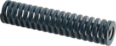 Dayton Lamina - 1-1/4" Hole Diam, 5/8" Rod Diam, 5-1/2" Free Length, Blue Die Spring - 21.4 Lb Max Deflection, 2.05" Max Deflection, Medium Duty, Chromium Vanadium Steel - Exact Tooling