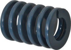 Dayton Lamina - 1-1/2" Hole Diam, 3/4" Rod Diam, 2" Free Length, Blue Die Spring - 97.4 Lb Max Deflection, 0.75" Max Deflection, Medium Duty, Chromium Vanadium Steel - Exact Tooling