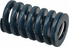 Dayton Lamina - 1-1/2" Hole Diam, 3/4" Rod Diam, 2-1/2" Free Length, Blue Die Spring - 73.5 Lb Max Deflection, 0.94" Max Deflection, Medium Duty, Chromium Vanadium Steel - Exact Tooling