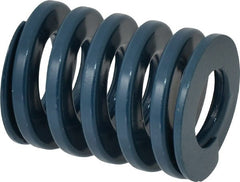Dayton Lamina - 2" Hole Diam, 1" Rod Diam, 2-1/2" Free Length, Blue Die Spring - 121 Lb Max Deflection, 0.94" Max Deflection, Medium Duty, Chromium Vanadium Steel - Exact Tooling