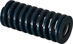 Dayton Lamina - 2" Hole Diam, 1" Rod Diam, 4-1/2" Free Length, Blue Die Spring - 61.2 Lb Max Deflection, 1.7" Max Deflection, Medium Duty, Chromium Vanadium Steel - Exact Tooling