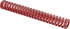 Dayton Lamina - 1/2" Hole Diam, 9/32" Rod Diam, 3-1/2" Free Length, Red Die Spring - 6.2 Lb Max Deflection, 1.05" Max Deflection, Heavy Duty, Chromium Vanadium Steel - Exact Tooling