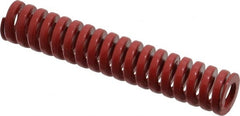 Dayton Lamina - 3/4" Hole Diam, 3/8" Rod Diam, 4" Free Length, Red Die Spring - 26.8 Lb Max Deflection, 1.2" Max Deflection, Heavy Duty, Chromium Vanadium Steel - Exact Tooling