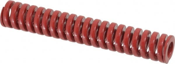 Dayton Lamina - 3/4" Hole Diam, 3/8" Rod Diam, 4-1/2" Free Length, Red Die Spring - 23.7 Lb Max Deflection, 1.35" Max Deflection, Heavy Duty, Chromium Vanadium Steel - Exact Tooling