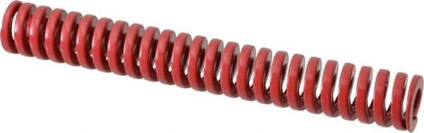 Dayton Lamina - 3/4" Hole Diam, 3/8" Rod Diam, 5-1/2" Free Length, Red Die Spring - 19.3 Lb Max Deflection, 1.65" Max Deflection, Heavy Duty, Chromium Vanadium Steel - Exact Tooling