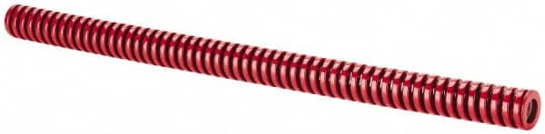 Dayton Lamina - 3/4" Hole Diam, 3/8" Rod Diam, 12" Free Length, Red Die Spring - 8.6 Lb Max Deflection, 3.6" Max Deflection, Heavy Duty, Chromium Vanadium Steel - Exact Tooling