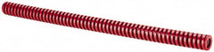 Dayton Lamina - 3/4" Hole Diam, 3/8" Rod Diam, 12" Free Length, Red Die Spring - 8.6 Lb Max Deflection, 3.6" Max Deflection, Heavy Duty, Chromium Vanadium Steel - Exact Tooling