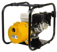 American Machine & Tool - 5.5 HP, 3,600 RPM, 2 Port Size, 1 Solids Handling, Honda OHV, Self Priming Engine Pump - Cast Iron, 3.8 Quart Tank Size, Buna-N and Silicon Carbide Shaft Seal, Stainless Steel Shaft Sleeve - Exact Tooling