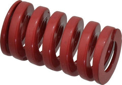 Dayton Lamina - 1" Hole Diam, 1/2" Rod Diam, 1-3/4" Free Length, Red Die Spring - 109 Lb Max Deflection, 0.52" Max Deflection, Heavy Duty, Chromium Vanadium Steel - Exact Tooling