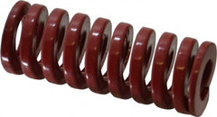 Dayton Lamina - 1" Hole Diam, 1/2" Rod Diam, 2-1/2" Free Length, Red Die Spring - 69.1 Lb Max Deflection, 0.76" Max Deflection, Heavy Duty, Chromium Vanadium Steel - Exact Tooling