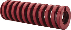 Dayton Lamina - 1" Hole Diam, 1/2" Rod Diam, 3" Free Length, Red Die Spring - 57 Lb Max Deflection, 0.9" Max Deflection, Heavy Duty, Chromium Vanadium Steel - Exact Tooling