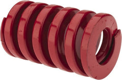 Dayton Lamina - 1-1/4" Hole Diam, 5/8" Rod Diam, 2" Free Length, Red Die Spring - 154 Lb Max Deflection, 0.6" Max Deflection, Heavy Duty, Chromium Vanadium Steel - Exact Tooling