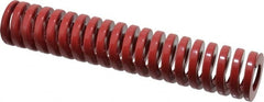 Dayton Lamina - 1-1/2" Hole Diam, 3/4" Rod Diam, 8" Free Length, Red Die Spring - 43.8 Lb Max Deflection, 2.4" Max Deflection, Heavy Duty, Chromium Vanadium Steel - Exact Tooling