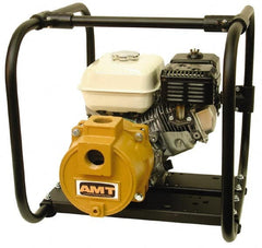 American Machine & Tool - 5.5 HP, 3,600 RPM, 1-1/2 Port Size, Honda, Self Priming Engine Pump - Cast Iron, 3 Quart Tank Size, Buna-N Shaft Seal, Stainless Steel Shaft Sleeve - Exact Tooling