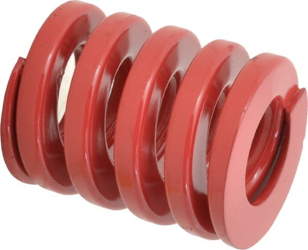 Dayton Lamina - 2" Hole Diam, 1" Rod Diam, 2-1/2" Free Length, Red Die Spring - 242 Lb Max Deflection, 0.76" Max Deflection, Heavy Duty, Chromium Vanadium Steel - Exact Tooling