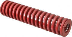 Dayton Lamina - 2" Hole Diam, 1" Rod Diam, 8" Free Length, Red Die Spring - 65.3 Lb Max Deflection, 2.4" Max Deflection, Heavy Duty, Chromium Vanadium Steel - Exact Tooling