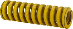 Dayton Lamina - 5/8" Hole Diam, 11/32" Rod Diam, 2" Free Length, Yellow Die Spring - 31.7 Lb Max Deflection, 0.5" Max Deflection, Extra Heavy Duty, Chromium Vanadium Steel - Exact Tooling