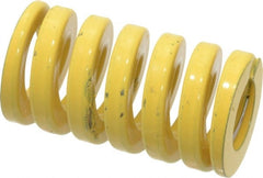 Dayton Lamina - 1" Hole Diam, 1/2" Rod Diam, 1-3/4" Free Length, Yellow Die Spring - 132 Lb Max Deflection, 0.43" Max Deflection, Extra Heavy Duty, Chromium Vanadium Steel - Exact Tooling
