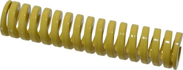 Dayton Lamina - 1" Hole Diam, 1/2" Rod Diam, 4-1/2" Free Length, Yellow Die Spring - 46.2 Lb Max Deflection, 1.12" Max Deflection, Extra Heavy Duty, Chromium Vanadium Steel - Exact Tooling
