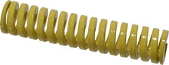 Dayton Lamina - 1" Hole Diam, 1/2" Rod Diam, 4-1/2" Free Length, Yellow Die Spring - 46.2 Lb Max Deflection, 1.12" Max Deflection, Extra Heavy Duty, Chromium Vanadium Steel - Exact Tooling