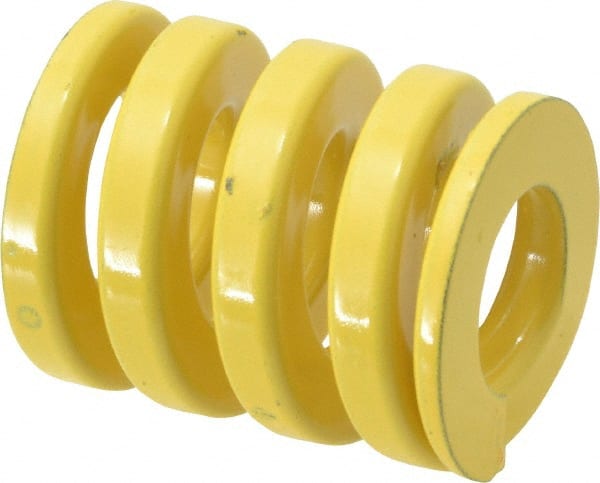 Dayton Lamina - 1-1/4" Hole Diam, 5/8" Rod Diam, 1-1/2" Free Length, Yellow Die Spring - 279 Lb Max Deflection, 0.37" Max Deflection, Extra Heavy Duty, Chromium Vanadium Steel - Exact Tooling