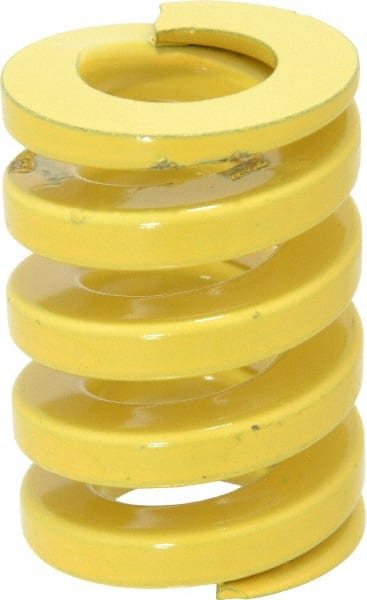 Dayton Lamina - 1-1/4" Hole Diam, 5/8" Rod Diam, 1-3/4" Free Length, Yellow Die Spring - 231 Lb Max Deflection, 0.43" Max Deflection, Extra Heavy Duty, Chromium Vanadium Steel - Exact Tooling