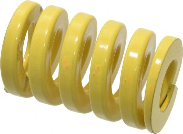 Dayton Lamina - 1-1/4" Hole Diam, 5/8" Rod Diam, 2" Free Length, Yellow Die Spring - 197 Lb Max Deflection, 0.5" Max Deflection, Extra Heavy Duty, Chromium Vanadium Steel - Exact Tooling