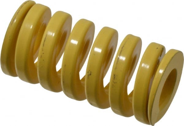 Dayton Lamina - 1-1/4" Hole Diam, 5/8" Rod Diam, 2-1/2" Free Length, Yellow Die Spring - 152 Lb Max Deflection, 0.63" Max Deflection, Extra Heavy Duty, Chromium Vanadium Steel - Exact Tooling