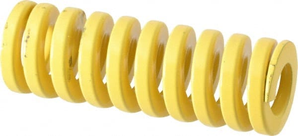 Dayton Lamina - 1-1/4" Hole Diam, 5/8" Rod Diam, 3-1/2" Free Length, Yellow Die Spring - 104 Lb Max Deflection, 0.88" Max Deflection, Extra Heavy Duty, Chromium Vanadium Steel - Exact Tooling