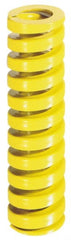 Dayton Lamina - 1/2" Hole Diam, 9/32" Rod Diam, 3-1/2" Free Length, Yellow Die Spring - 8.6 Lb Max Deflection, 0.88" Max Deflection, Extra Heavy Duty, Chromium Vanadium Steel - Exact Tooling