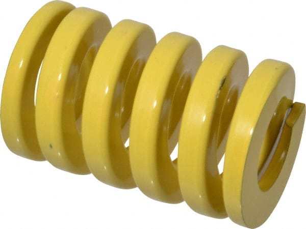 Dayton Lamina - 2" Hole Diam, 1" Rod Diam, 3" Free Length, Yellow Die Spring - 327 Lb Max Deflection, 0.75" Max Deflection, Extra Heavy Duty, Chromium Vanadium Steel - Exact Tooling