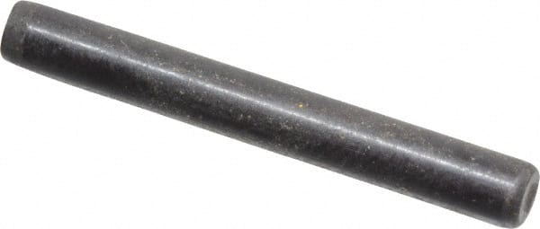 Holo-Krome - 1/8" Diam x 1" Pin Length Grade 8 Alloy Steel Standard Dowel Pin - Black Luster Finish, C 47-58 & C 60 (Surface) Hardness, 1 Beveled & 1 Rounded End - Exact Tooling