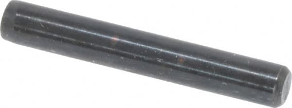 Holo-Krome - 3/16" Diam x 1-1/4" Pin Length Grade 8 Alloy Steel Standard Dowel Pin - Black Luster Finish, C 47-58 & C 60 (Surface) Hardness, 1 Beveled & 1 Rounded End - Exact Tooling