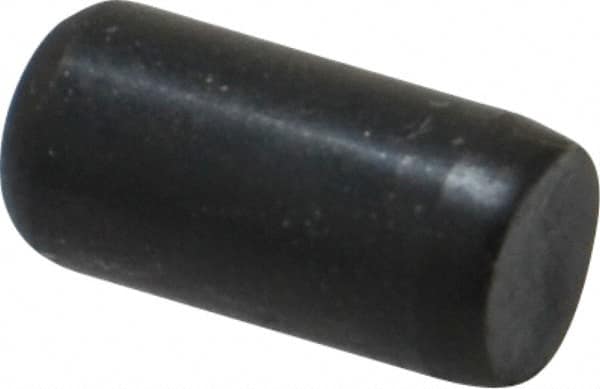 Holo-Krome - 1/4" Diam x 1/2" Pin Length Grade 8 Alloy Steel Standard Dowel Pin - Black Luster Finish, C 47-58 & C 60 (Surface) Hardness, 1 Beveled & 1 Rounded End - Exact Tooling