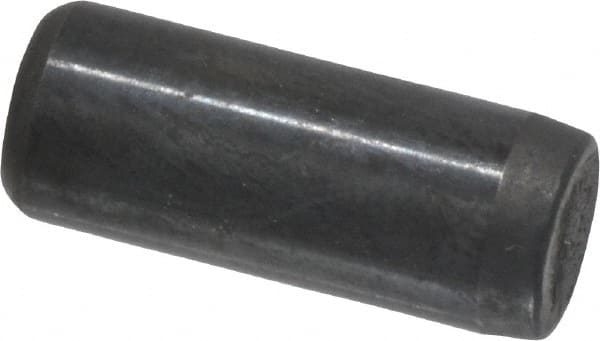 Holo-Krome - 1/4" Diam x 5/8" Pin Length Grade 8 Alloy Steel Standard Dowel Pin - Black Luster Finish, C 47-58 & C 60 (Surface) Hardness, 1 Beveled & 1 Rounded End - Exact Tooling