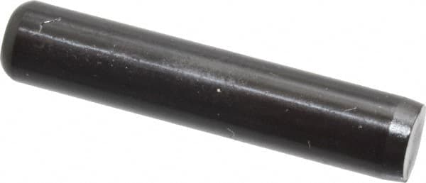 Holo-Krome - 1/4" Diam x 1-1/4" Pin Length Grade 8 Alloy Steel Standard Dowel Pin - Black Luster Finish, C 47-58 & C 60 (Surface) Hardness, 1 Beveled & 1 Rounded End - Exact Tooling