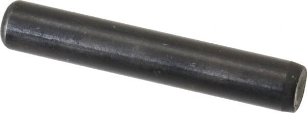 Holo-Krome - 1/4" Diam x 1-1/2" Pin Length Grade 8 Alloy Steel Standard Dowel Pin - Black Luster Finish, C 47-58 & C 60 (Surface) Hardness, 1 Beveled & 1 Rounded End - Exact Tooling